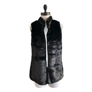 Chico’s Black Faux Fur Vest - Size 0